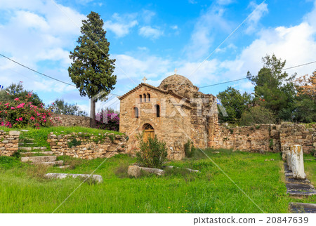 byzantine church on ancient temple ruins 20847639