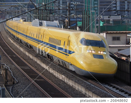 Stock Photo: figure 923, doctor yellow, the tokaido shinkansen line