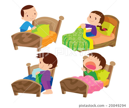children and bed 20849294