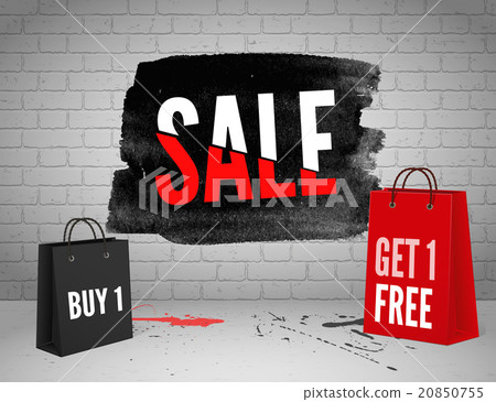 Sale watercolor banner with splashes Sale watercolor banner with splashes 20850755