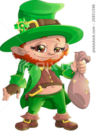 beautiful leprechaun on white background 20851596