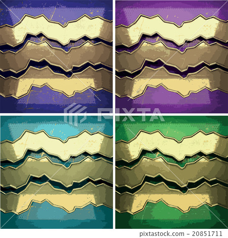 vector color painted golden background set vector color painted golden background set 20851711