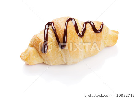Fresh croissant with chocolate Fresh croissant with chocolate 20852715