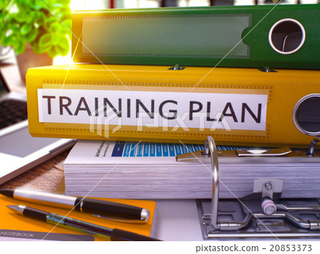 Yellow Office Folder with Inscription Training Yellow Office Folder with Inscription Training 20853373