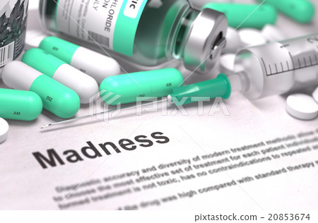 Diagnosis - Madness. Medical Concept with Blurred 20853674