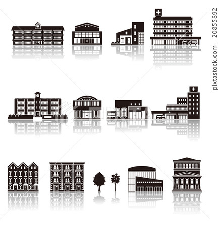 Building icon / silhouette Building icon / silhouette 20855892