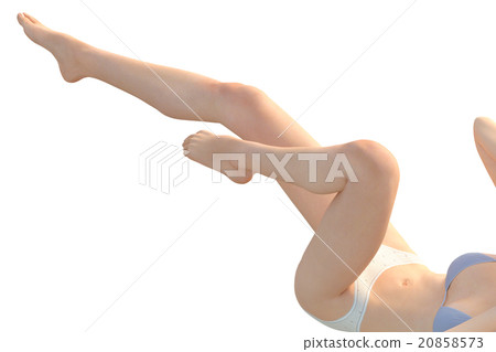 Ideal women's leg body Parts perming 3DCG illustration material 20858573