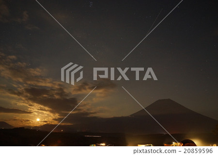 Fuji night night camping place starry star star night sky Fuji night night camping place starry star star night sky 20859596