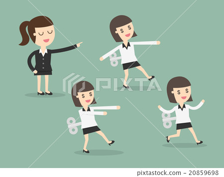 Mechanical business woman 20859698