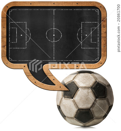 Blackboard with Football Field and Ball Blackboard with Football Field and Ball 20861700