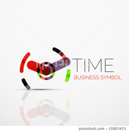 Vector abstract logo idea, time concept or clock 20863453