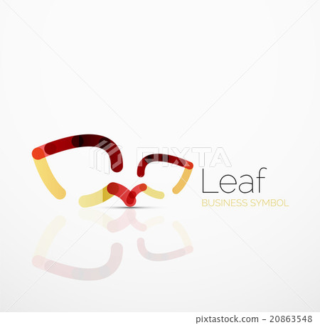 Vector abstract logo idea, eco leaf, nature plant 20863548