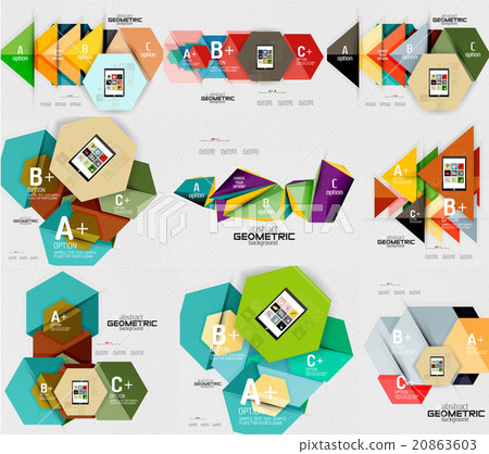 Geometric infographic banners Geometric infographic banners 20863603