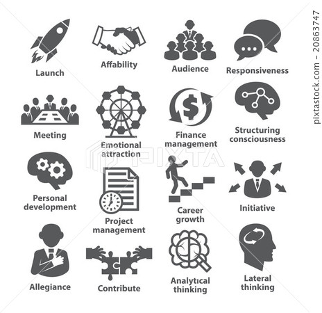 Business management icons. Pack 01. Business management icons. Pack 01. 20863747