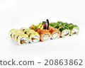 Sushi set on white background 20863862