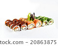 Sushi set on white background 20863875