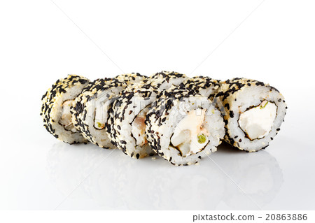 sushi roll on white background 20863886