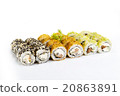Sushi set on white background 20863891