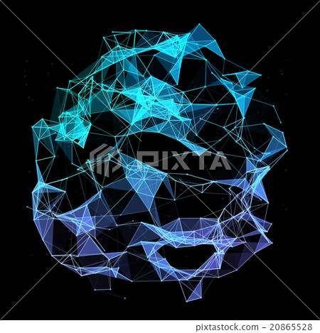 Abstract mesh background with triangles, lines and Abstract mesh background with triangles, lines and 20865528
