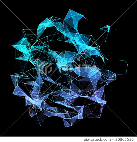 Abstract mesh background with triangles, lines and Abstract mesh background with triangles, lines and 20865536