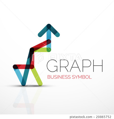 Abstract logo idea, linear chart or graph 20865752