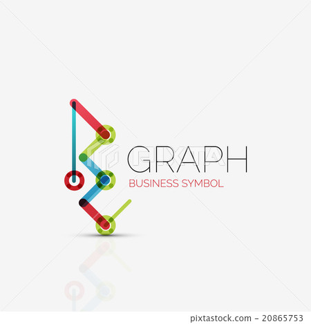 Abstract logo idea, linear chart or graph 20865753