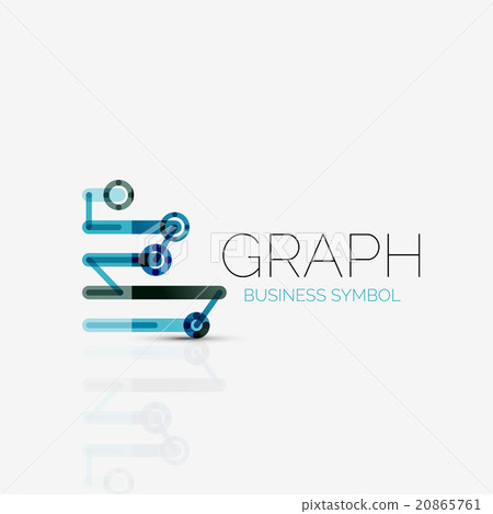 Abstract logo idea, linear chart or graph Abstract logo idea, linear chart or graph 20865761
