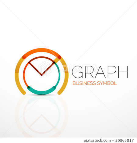 Abstract logo idea, linear chart or graph 20865817