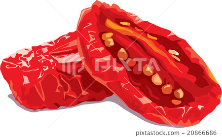 Sun dried plum-like tomato (Marzano) halves  20866686