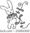 Rabbit stretching out 20866900