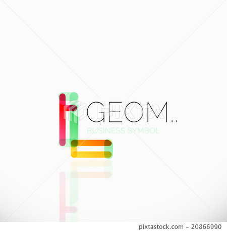 Logo, linear abstract geometric icon 20866990