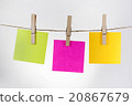 3 notes with wood clip hang on robe 20867679