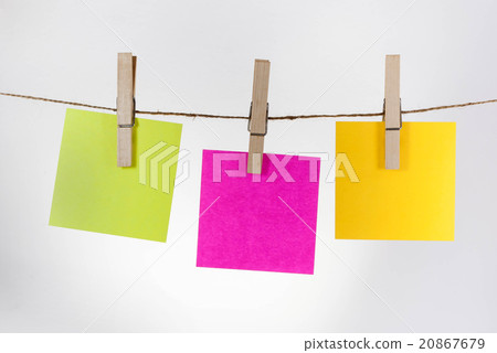 3 notes with wood clip hang on robe 20867679