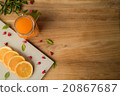 top view healthy orange juice 20867687