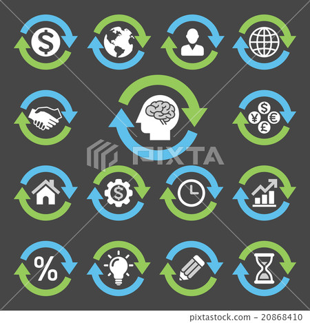 Arrows concept icons set. Vector illustrations. 20868410