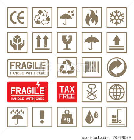 Carton Cardboard Box Icons. Vector illustration. 20869059