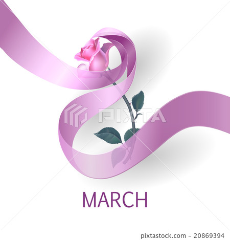 Ribbon March 8 greeting card - Stock Illustration [20869394] - PIXTA