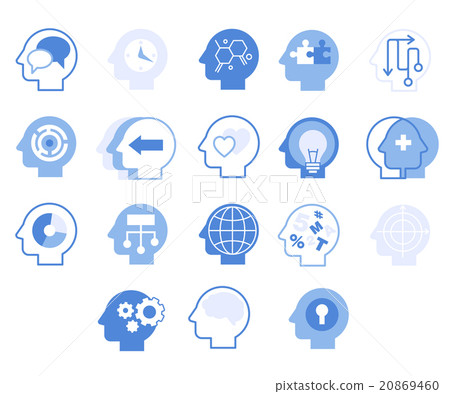 Head Silhouettes Set, Vector Illustration Head Silhouettes Set, Vector Illustration 20869460