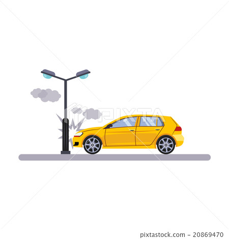 Car and Transportation Issue with a Lamp. Vector Car and Transportation Issue with a Lamp. Vector 20869470