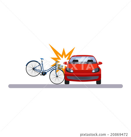 Car and Transportation. Crashed Bike. Vector Car and Transportation. Crashed Bike. Vector 20869472