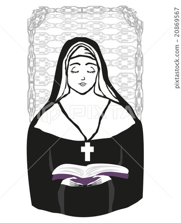 Vector illustration of nun 20869567