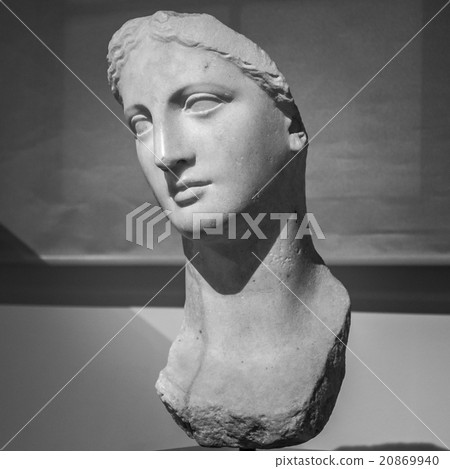 White marble head of young woman 20869940