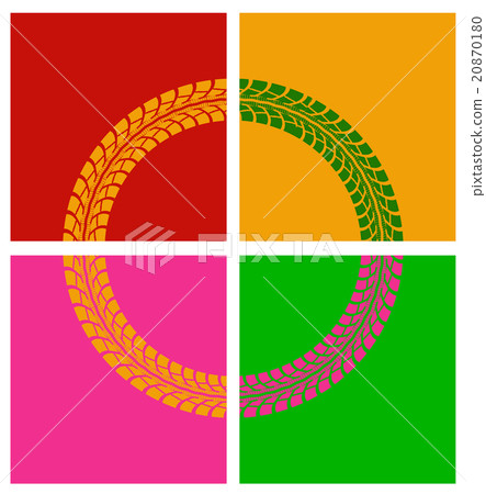 Tire tracks vector 20870180