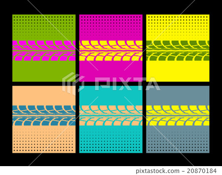 Tire tracks vector 20870184