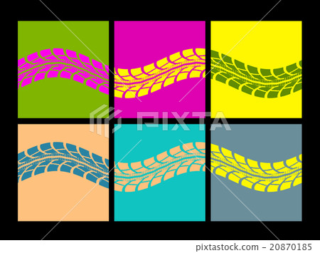 Tire tracks vector 20870185