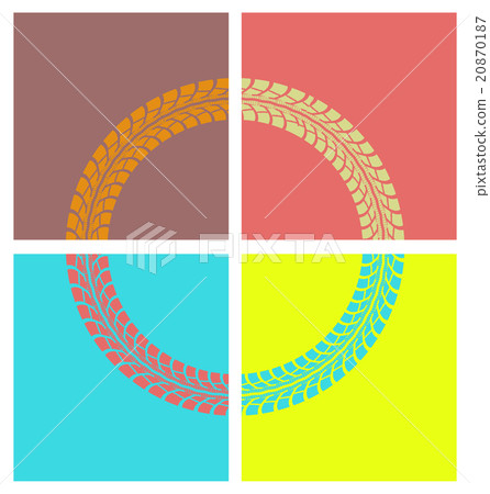 Tire tracks vector 20870187