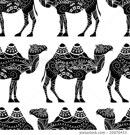 Seamless pattern with camel silhouette Seamless pattern with camel silhouette 20870453