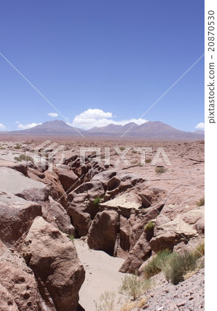 South America Chile Northern Atacama Highland valley formed in dry ground and summer Andean 20870530