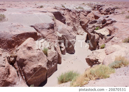 South America Chile Northern Andean Atacama Valley made of dry ground of highland 20870531