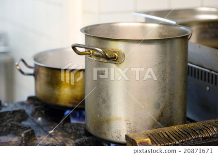 Pots on the gas cooker Pots on the gas cooker 20871671